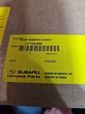 E771ssj000 Subaru 2019-2024 Forester Rear Bumper Cover Protector Guard Genuine
