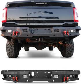 Suc1458 Suvauto For 2015-2023 Ford F150 Rear Bumper With Sensor Holes &led Lights &d-rings Off-road