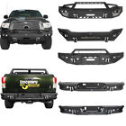 Textured Steel Front Rear Bumper With Led Light And D-ring For 2007-13 Toyota Tundra