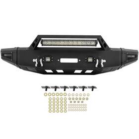 Th169825e The-one-fp For 2019 2020 2021 Dodge Ram 1500 Blcak Steel Front Bumper Assembly With D-rings