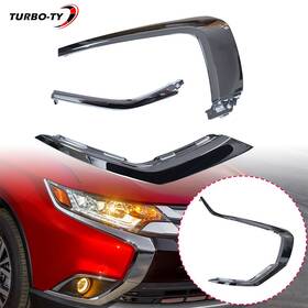 1156935 Tinvhy Chrome Front Bumper Rh Side Trim Set 3pcs For Mitsubishi Outlander 2016-2020