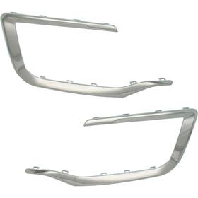 23486777 Tinvhy 3237650 Matte Silver Bumper Trim Set Front Molding Pair For Gmc Terrain 2016-17