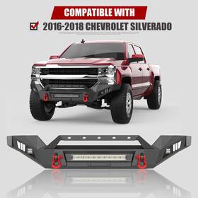Tmy.y101 Tokmowin For 14-15 Chevy Silverado 1500 Steel Front Bumper Assembly With Winch Plate&lights