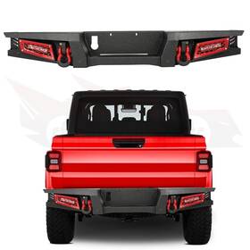 Tm127242-01s Top-modifiedstore Steel Rear Bumper With Led Lights And D-rings For 2020 2021 2022 Jeep Gladiator Jt
