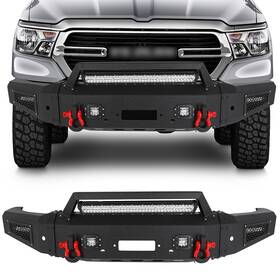 Tm1279751s Top-modifiedstore Front / Rear Bumper With Winch Plate Led Lights For 2021 2022 Dodge Ram 1500 Trx