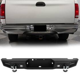 Tm12973301s Top-modifiedstore Steel Rear Bumper With Spotlight And D-rings For 1997-2003 Ford F150 1997 F-250