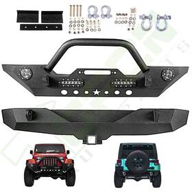 Ta835786-top01p Topcnautop For Jeep Wrangler Jk 2007-2018 Front Rear Bumper Complete Assembly Pickup Steel
