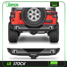 Topa12664001t Topcnautop For Jeep Wrangler Jk 2007-2015 2016 2017 2018 Rear Bumper Assembly With 2x D-ring