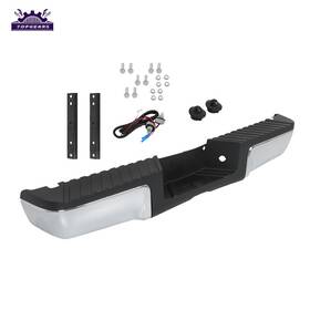 Tg248130 Topgears Chrome Steel Rear Bumper Durable For Ford F-250 F-350 F-450 2008-2016 Super Duty