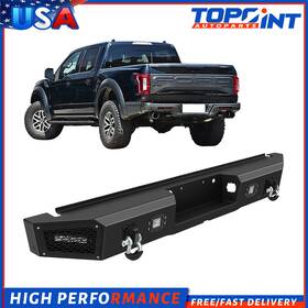 To169822p01 Topoint-autoparts Fits 2018-2020 Ford F150 With Led Lights And D-rings Rear Bumper Steel Replacement