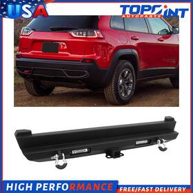 To169828p01 Topoint-autoparts Fits 1984-2001 Jeep Cherokee With Led Lights And D-rings Steel Textured Rear Bumper