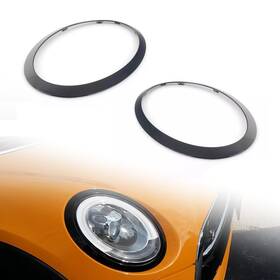 51712355791 Topteng 2pcs Gloss Black Headlight Bezel Trim Ring For Mini Cooper F55 F56 F57 14-21 T07