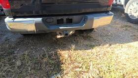 190-59237b Toyota Local Pickup Only Rear Bumper With Tow Package Matte Black Center Fits 14-17 T