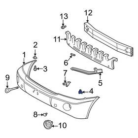 5219752010 Toyota Oe For Highlander 2001-2007 Rear Bumper Cover Bracket