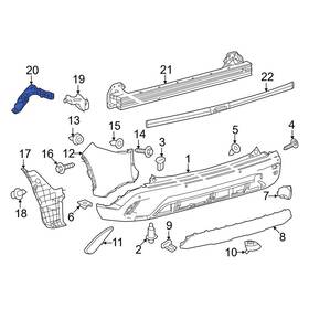 525750a060 Toyota Oe For Corolla Cross 22-24 Rear Right Bumper Cover Support Rail