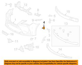 5387930060 Toyota Oem 17-23 Crown Bumper Components-bumper Cover Retainer