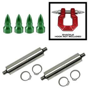Thp002-2-lgc023sl True Spike 2 Bumper Recovery Shackle Tow Hook D Ring 3/4 Pins Bullet Silver