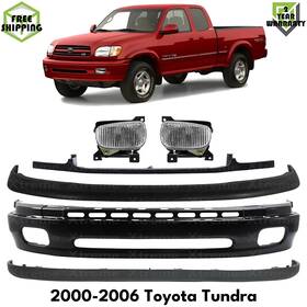 9609819 Uselitecarparts Front Bumper Paintable And Fog Lights Kit For 2000-2006 Toyota Tundra Base Sr5