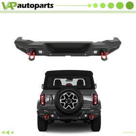 Ic127674-vap01l Vap-autoparts For 2021-2022 Ford Bronco Rear Bumper Texture Black With Led Lights Sensor Hole