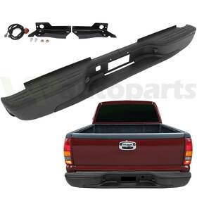 Ic163581-vap-101l Vap-autoparts Black Steel Rear Step Bumper Fits 1999-2007 Chevy Silverado Sierra 2500hd 3500