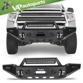 Va126630p01 Vap-autoparts For 2014-2021 Toyota Tundra Front Bumper Guard With D-ring Led Lights Winch Seat