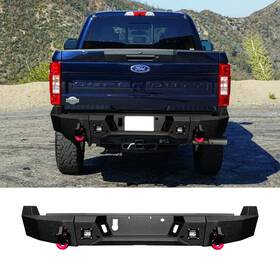 Vijay 753758269808 Rear Bumper For 2017-2022 Ford F250/f350/f450 Super Duty With Square Light