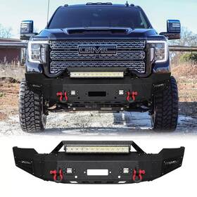 Gmc25-qg03 Vijay 753758379330 Steel Front Bumper For 2020-2023 Gmc Sierra 2500/3500 With Long Headlight