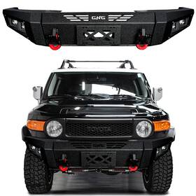 Vijay 760111265261 Fit 2007-2014 1st Gen Fj Cruiser Front Bumper With Winch Plate And Led Lights