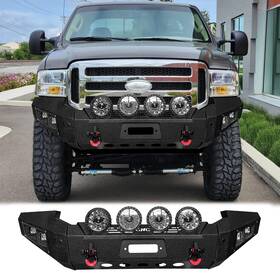 Vijay 760472735793 For 2005-2007 Ford F250/f350/f450&excursio Front Bumper With Round Light