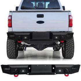 Vijay 763492269446 Steel Rear Bumper Fits 1999-2016 Ford F250/f350/f450/f550 Excl.raptor