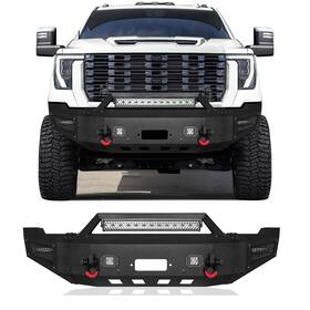Gmc25-qg06 Vijay 763492270039 Steel Front Bumper With Led Lights Fits 2024-2026 Gmc Sierra 2500/3500