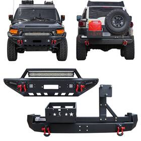 Fj-qg01-hg01 Vijay Front Bumper And Rear With Led Lights For 2007-2014 Toyota Fj Cruiser