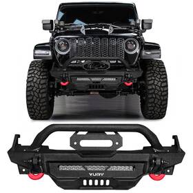 Kl-qg06-vk1 Vijay For 2020-2025 Jeep Gladiator Jt Steel Front Bumper With Lights And D-ring