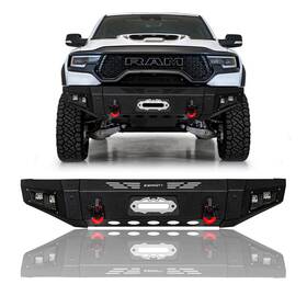 Ram-f02-r02-01 Vijay Steel Front/rear Bumper With Winch Plate&lights For 2019-2024 Dodge Ram 1500