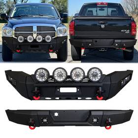 Ram-f05-r03-ty-dj03 Vijay Ram-f05-r03-ty-dj03. For 2006-2008 Dodge Ram 1500 Front/rear Bumpers With Winch Plate& Round Light