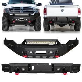 Ram-qg01-hg01 Vijay Front And Rear Bumper For 2013-2018 Dodge Ram 1500 Including 19-23 Classic