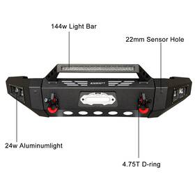 Ram25-f01 Vijay Fits 2010-2018 Dodge Ram 2500/3500hd Front Bumper With Round Or Long Headlights