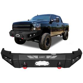 Si15-f01-y Vijay Fit 2007-2013 Chevy Silverado 1500 Steel Front Bumper With Lights And D-rings