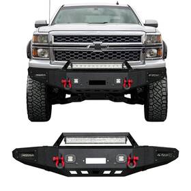 Si15-qg02-a2 Vijay Steel Front Bumper For 2014-2015 Chevrolet Silverado 1500 With Led Lights