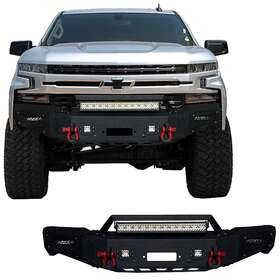 Si15-qg05-m Vijay Front Bumper Fits 2019-2021 Chevy Silverado 1500 With Winch Plate And Led Lights