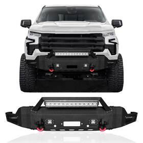 Si15-qg07-hg03 Vijay Fits 2022-2024 Chevrolet Silverado 1500 Front And Rear Bumpers With Led Lights