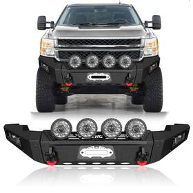 Si25-f02-dj03-y Vijay New Steel Front Bumper Fits 2011-2014 Chevy Silverado 2500/3500 With Round Lights