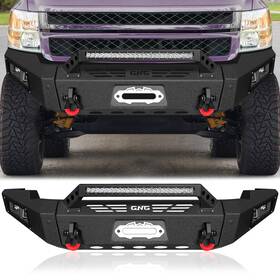 Si25-f02-r02-dj01 Vijay Front/rear Bumpers For 2011-2014 Chevy Silverado 2500hd/3500hd With Led Lights