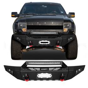 Svt-f01-c-zs Vijay Steel Front Bumper For 2009-2014 Ford F150 Raptor With Long Headlight