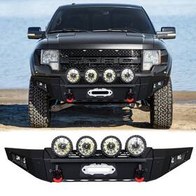 Svt-f01-r01 Vijay Ty-dj03 For 2010-2014 Ford F150 Svt Raptor Front/rear Bumper With Round Lights