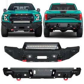 Svt-qg02-hg02-y Vijay For 2017-2020 Ford Svt F150 Raptor Front/rear Bumper With Winch Plate And D-rings