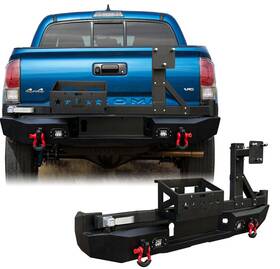 Ta-hg04 Vijay Steel Rear Bumper For 2016-2023 Toyota Tacoma With Spare Tire Rack&led Lights
