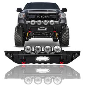 Tu-f02-r02-ty-dj03-01 Vijay For 2014-2021 Toyota Tundra Front/rear Bumper With Winch Plate&led Lights
