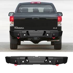 Tu-r01 Vijay Textured Steel Rear Bumper With Led Light&sensor Hole For 2007-2013 Toyota Tundra