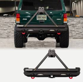 Xj-hg02 Vijay Steel Rear Bumper For 1984-2001 Jeep Cherokee Xj With Spare Tire Rack